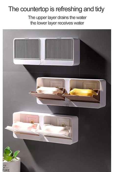 Wall Mounted Double Layer Soap Box