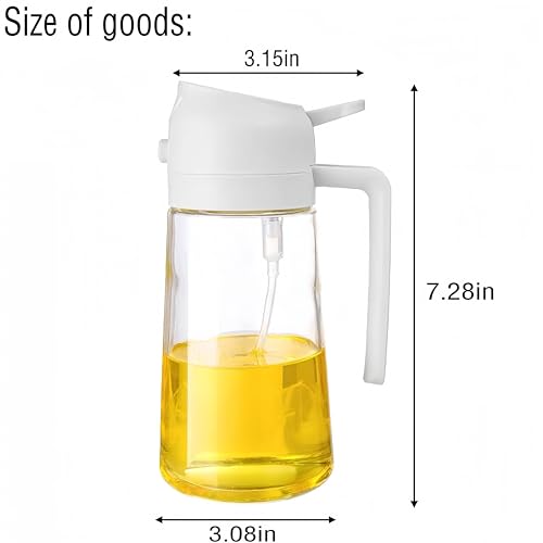 Oil Dispenser Bottle – 500ml, BPA-Free Glass, Black