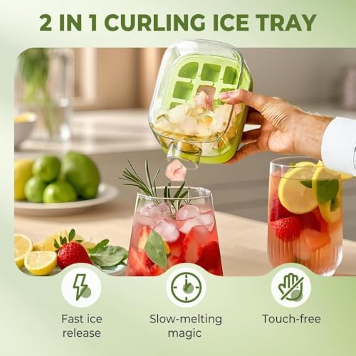 Buy BSITFOW 2-in-1 Ice Cube Bottle with Straw - 500ml & 800ml Easy Press Ice Tray Water Bottle, Leak Proof Lid, Touch-free Vertical Ice Maker for Freezer, Travel, Gym & Home Use (1 pcs)(500 ml)(Multi) Online at Low Prices in India