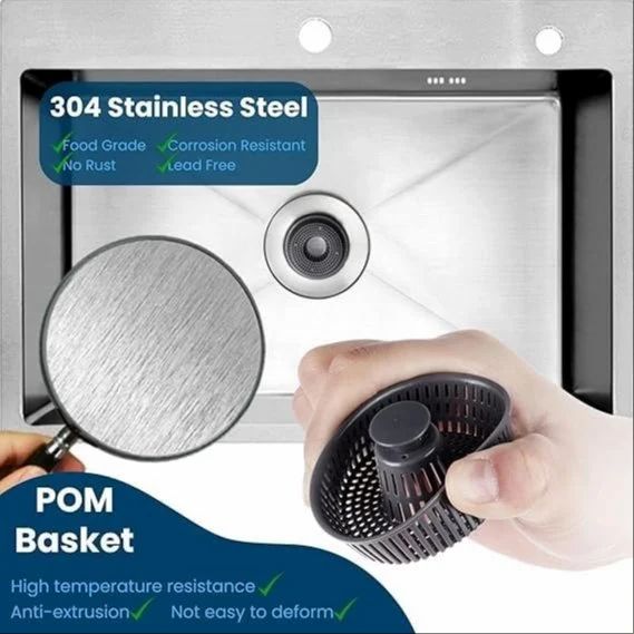3 In 1 Stainless Steel Strainer 3 in 1 Kitchen Sink Drain Strainer Sink Draining Basket Filter 5