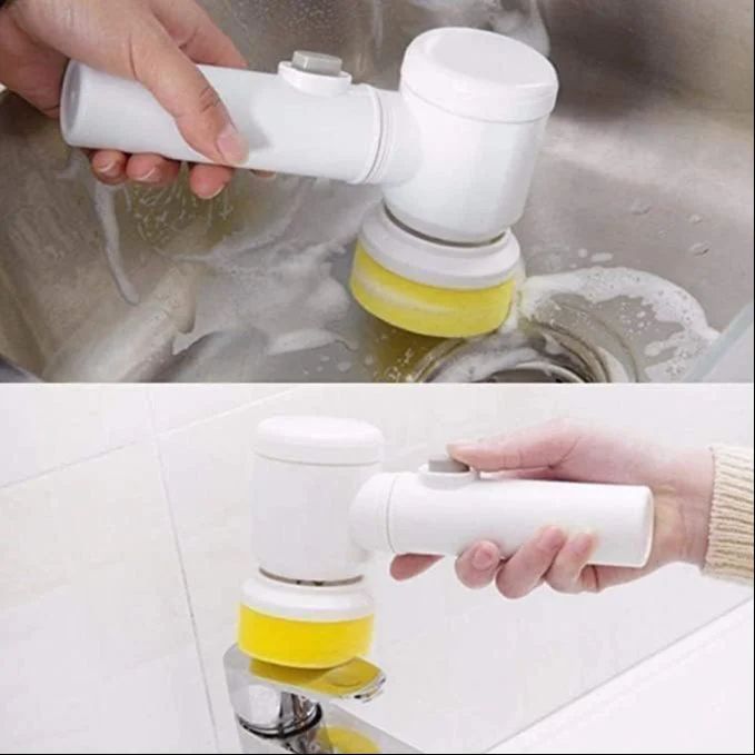 5in1 Electric Cleaning Brush Magic Power Scrubber 5 In 1 Magic Brush