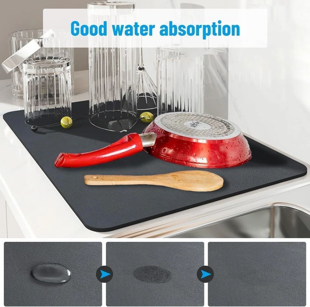 60X40cm Dish Drying Kitchen Mat