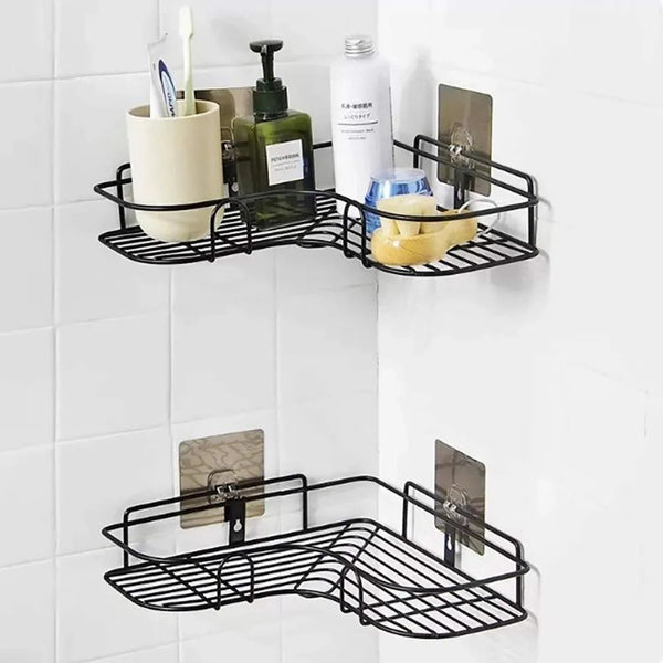 Metal METTLE TRIANGLE SELF RACK BATHROOM CORNER ORGANISER