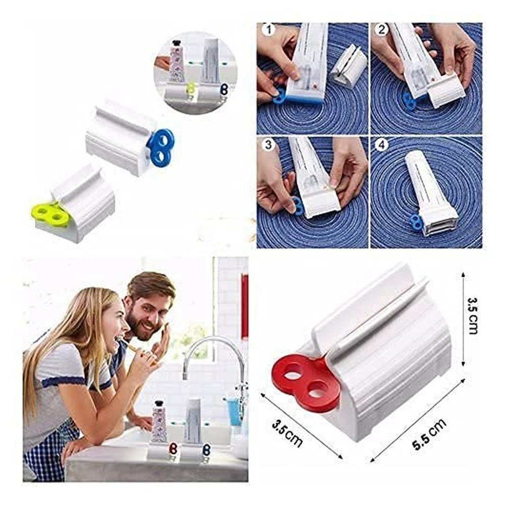 Qualityzone Plastic Squeezer Toothpaste Dispenser, For Bathroom Aceessories