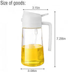 Oil Dispenser Bottle – 500ml, BPA-Free Glass, Black