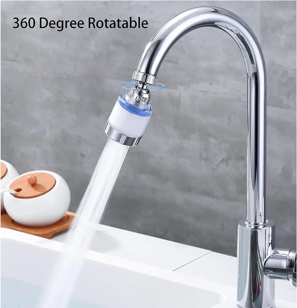 360-Degree Rotating Water Faucet Filter, Stainless Steel