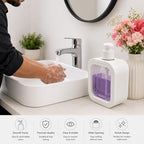 Square Soap Dispenser Refillable Liquid Hand Wash with Pump | Smooth Pump Action, Clear View Bottle, Coral Pink Frame, Refillable Design, Square Shape : Amazon.in: Home & Kitchen