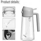 Oil Dispenser Bottle – 500ml, BPA-Free Glass, Black