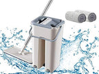 Heavy Duty 360° Flat Floor Mop with Bucket & Reusable Pads