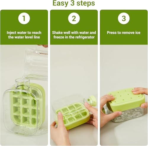 Buy BSITFOW 2-in-1 Ice Cube Bottle with Straw - 500ml & 800ml Easy Press Ice Tray Water Bottle, Leak Proof Lid, Touch-free Vertical Ice Maker for Freezer, Travel, Gym & Home Use (1 pcs)(500 ml)(Multi) Online at Low Prices in India