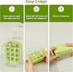 Buy BSITFOW 2-in-1 Ice Cube Bottle with Straw - 500ml & 800ml Easy Press Ice Tray Water Bottle, Leak Proof Lid, Touch-free Vertical Ice Maker for Freezer, Travel, Gym & Home Use (1 pcs)(500 ml)(Multi) Online at Low Prices in India