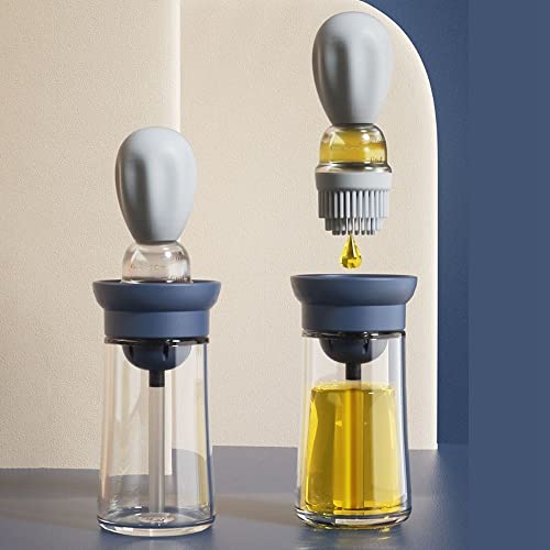 Glass Oil Dispenser Bottle with Silicone Brush