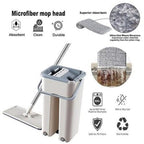 Heavy Duty 360° Flat Floor Mop with Bucket & Reusable Pads
