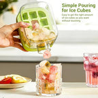 Buy BSITFOW 2-in-1 Ice Cube Bottle with Straw - 500ml & 800ml Easy Press Ice Tray Water Bottle, Leak Proof Lid, Touch-free Vertical Ice Maker for Freezer, Travel, Gym & Home Use (1 pcs)(500 ml)(Multi) Online at Low Prices in India