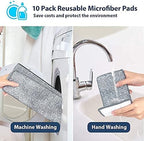 Heavy Duty 360° Flat Floor Mop with Bucket & Reusable Pads