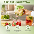 Buy BSITFOW 2-in-1 Ice Cube Bottle with Straw - 500ml & 800ml Easy Press Ice Tray Water Bottle, Leak Proof Lid, Touch-free Vertical Ice Maker for Freezer, Travel, Gym & Home Use (1 pcs)(500 ml)(Multi) Online at Low Prices in India