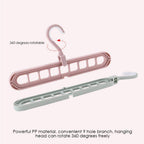Foldable Magic Clothes Hanger Plastic 9 Holes Multicolor