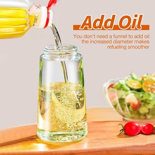 Oil Dispenser Bottle – 500ml, BPA-Free Glass, Black