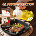 Oil Dispenser Bottle – 500ml, BPA-Free Glass, Black