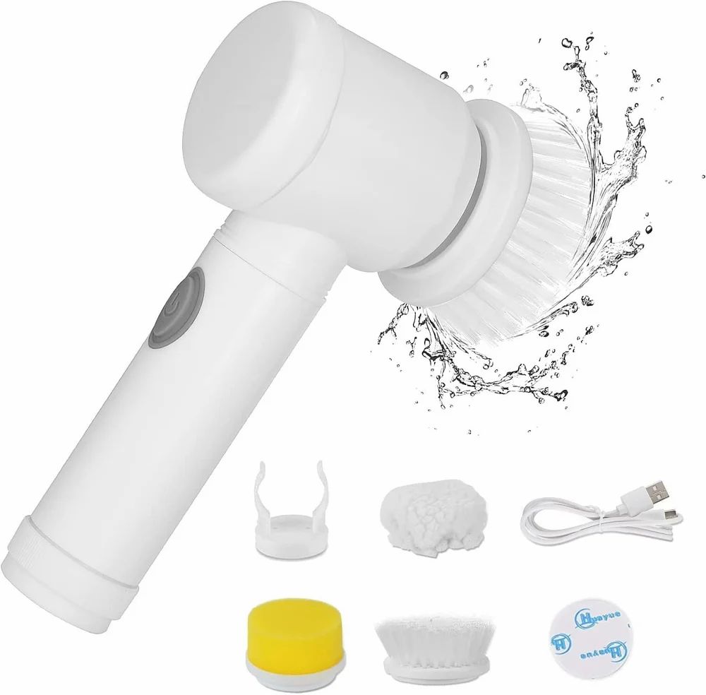 5in1 Electric Cleaning Brush  Magic Power Scrubber 5 In 1 Magic Brush