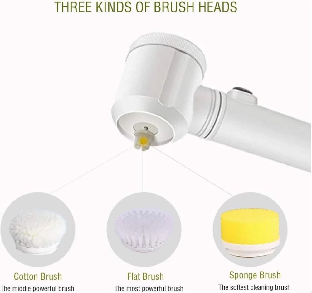 5in1 Electric Cleaning Brush  Magic Power Scrubber 5 In 1 Magic Brush