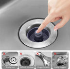 3 In 1 Stainless Steel Strainer 3 in 1 Kitchen Sink Drain Strainer Sink Draining Basket Filter 6