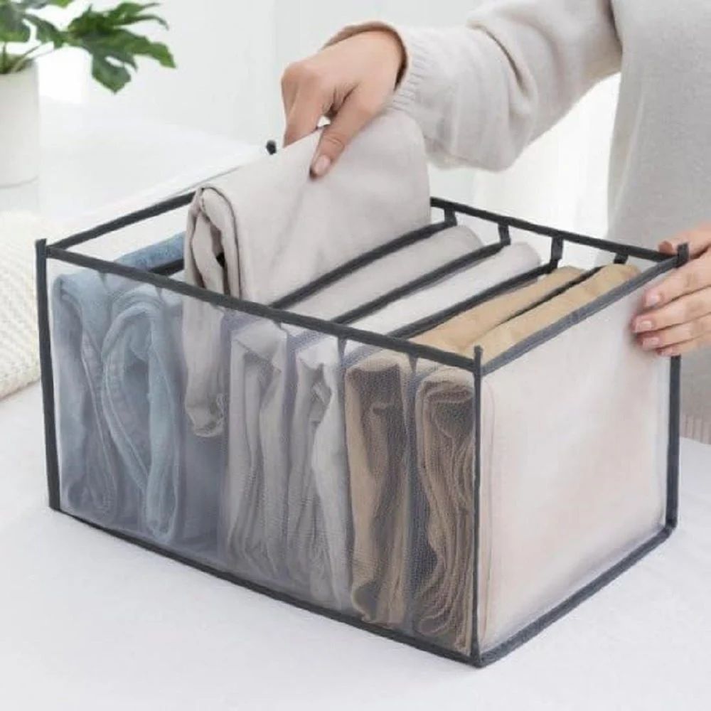 Fabric 7 GRID FOLDING CLOTHES ORGANIZER
