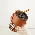 400ml Glass Leather Mug 4