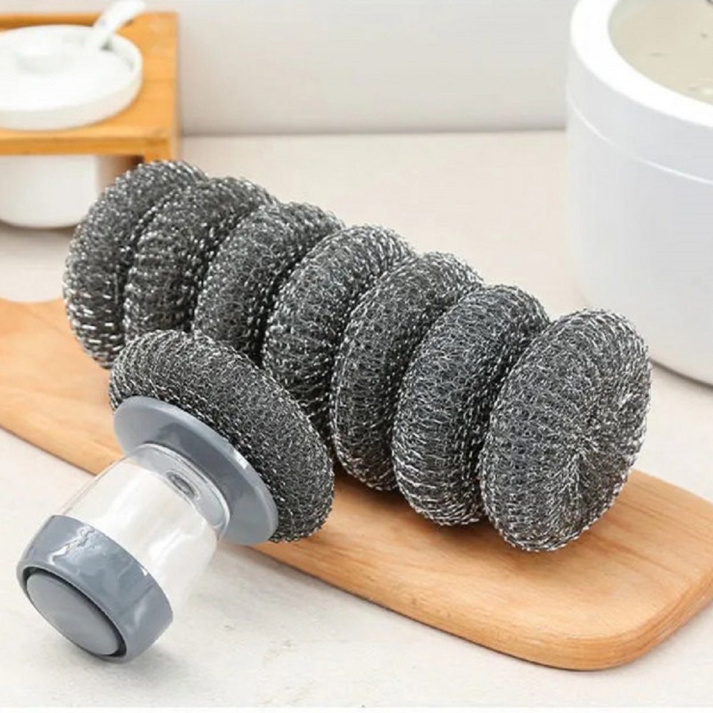 KITCHEN SOAP DISPENSING PALM BRUSH