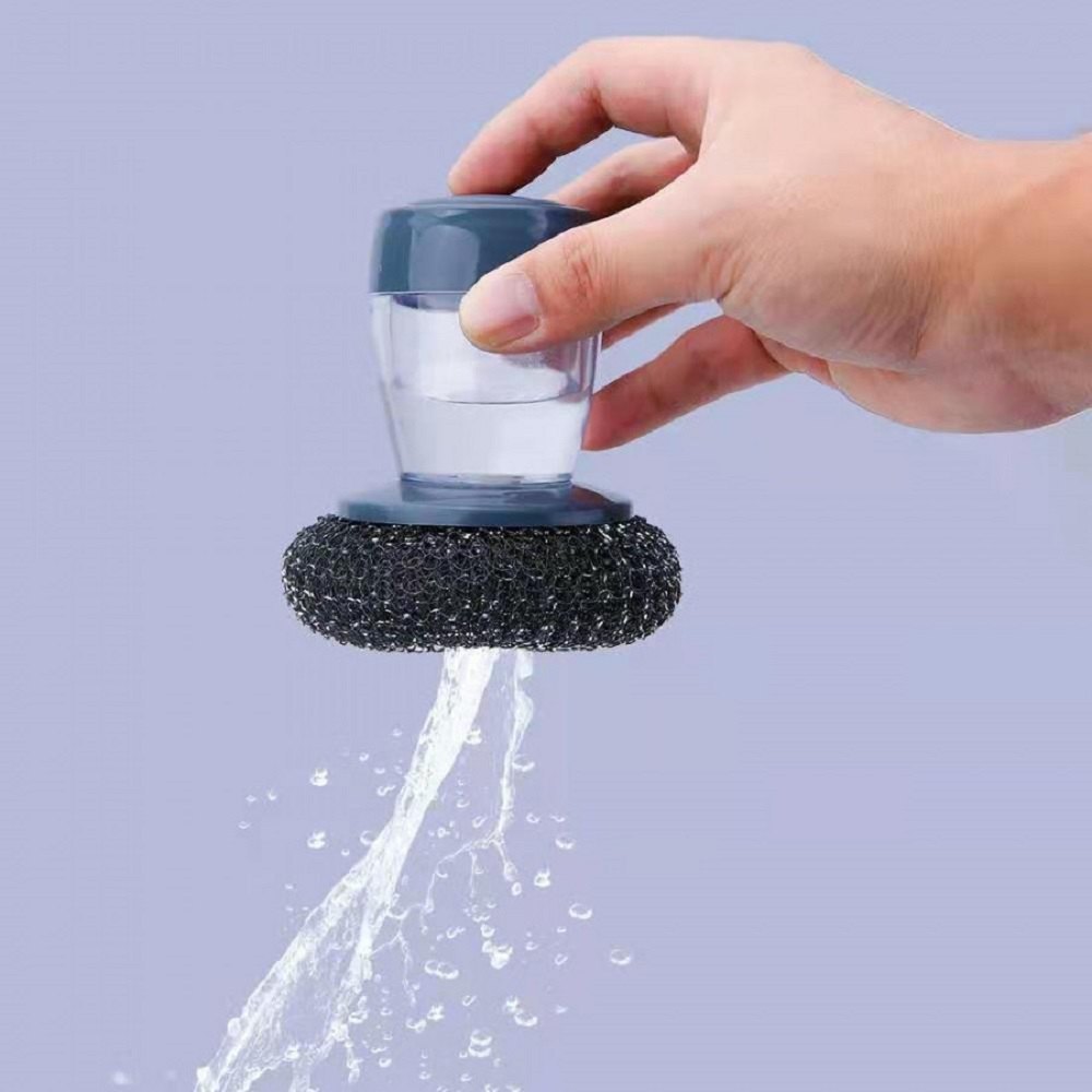 KITCHEN SOAP DISPENSING PALM BRUSH