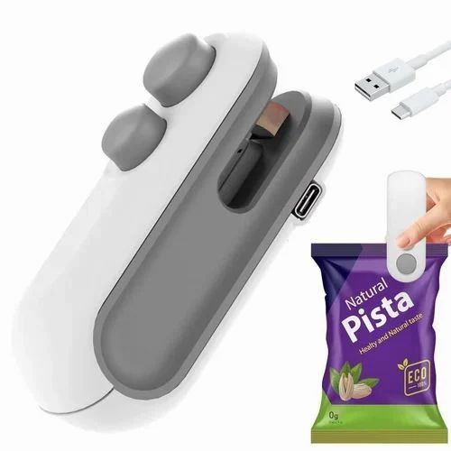Portable Sealing Machine For Food Packets Mini USB Rechargeable Bag Sealer