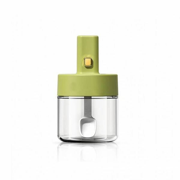 Plastic Spice Jar with Spoon 250ml White