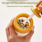 Plastic Spice Jar with Spoon 250ml White