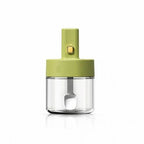 Plastic Spice Jar with Spoon 250ml White
