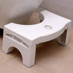 Color: White TOILET STOOL FOR WESTERN TOILET ADJUSTABLE, Material: Plastic